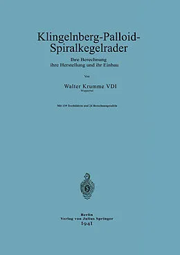 E-Book (pdf) Klingelnberg-Palloid-Spiralkegelräder von Walter Krumme