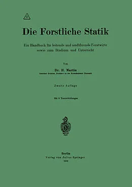 E-Book (pdf) Die Forstliche Statik von H. Martin