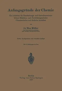 E-Book (pdf) Anfangsgründe der Chemie von Max Müller