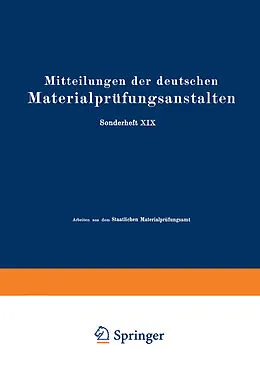 E-Book (pdf) Mitteilungen der deutschen Materialprüfungsanstalten von O. Bauer, O. Vollenbruck, G. Schikorr