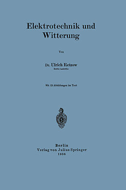 E-Book (pdf) Elektrotechnik und Witterung von U. Retzow