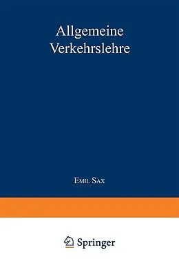 E-Book (pdf) Allgemeine Verkehrslehre von Emil Sax