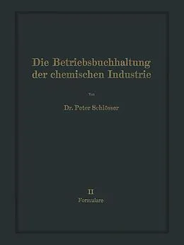 E-Book (pdf) Die Betriebsbuchhaltung der chemischen Industrie von NA Schlösser