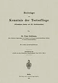E-Book (pdf) Beiträge zur Kenntnis der Tsetsefliege (Glossina fusca und Gl. tachinoides) von NA Stuhlmann
