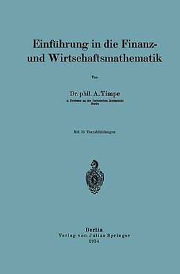 E-Book (pdf) Einführung in die Finanz- und Wirtschaftsmathematik von A. Timpe