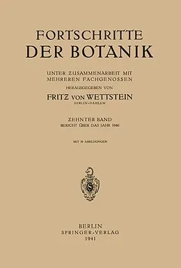 E-Book (pdf) Fortschritte der Botanik von Fritz von Wettstein