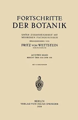 E-Book (pdf) Fortschritte der Botanik von Fritz von Wettstein