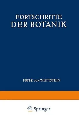 E-Book (pdf) Fortschritte der Botanik von Fritz von Wettstein