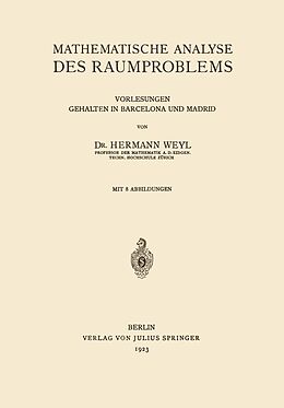 E-Book (pdf) Mathematische Analyse des Raumproblems von Hermann Weyl