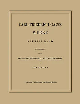 E-Book (pdf) Carl Friedrich Gauss Werke von Carl Friedrich Gauß
