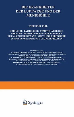 E-Book (pdf) Die Krankheiten der Luftwege und der Mundhöhle von K. Amersbach, K. Beck, E. Bentele
