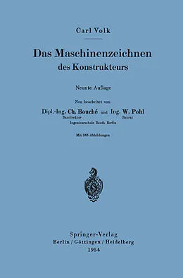E-Book (pdf) Das Maschinenzeichnen des Konstrukteurs von Carl Volk