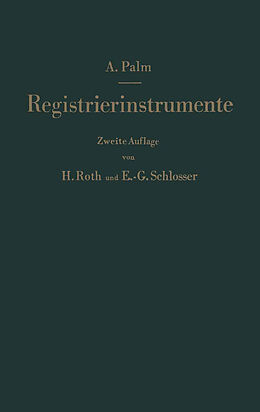 Kartonierter Einband Registrierinstrumente von Albert Palm