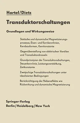 E-Book (pdf) Transduktorschaltungen von Walter Hartel, Helmut Dietz