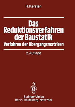 Kartonierter Einband Das Reduktionsverfahren der Baustatik von Roland Kersten