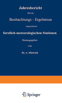 Kartonierter Einband Jahresbericht über die Beobachtungs-Ergebnisse von A. Müttrich