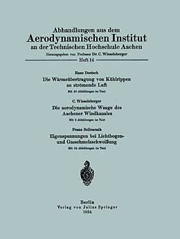Kartonierter Einband Abhandlungen aus dem Aerodynamischen Institut an der Technischen Hochschule Aachen von NA Doetsch, NA Wieselsberger, NA Bollenrath