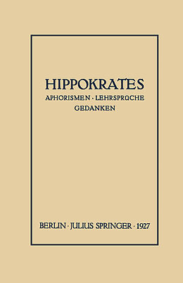 Kartonierter Einband Hippokrates von Arnold Sack