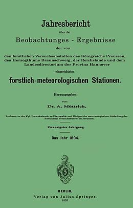 E-Book (pdf) Jahresbericht über die Beobachtungs-Ergebnisse von A. Müttrich