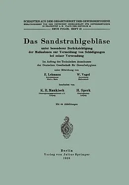 E-Book (pdf) Das Sandstrahlgebläse von E. Lehmann, W. Vogel, K.R. Maukisch