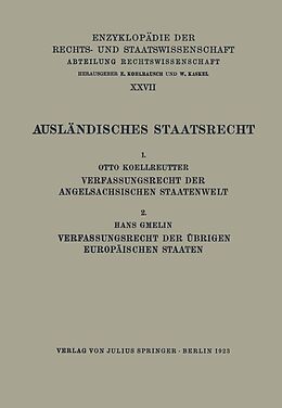 E-Book (pdf) Ausländisches Staatsrecht von Otto Koellreutter