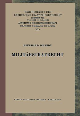 E-Book (pdf) Militärstrafrecht von Eberhard Schmidt
