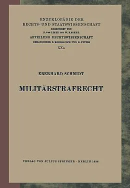 E-Book (pdf) Militärstrafrecht von Eberhard Schmidt