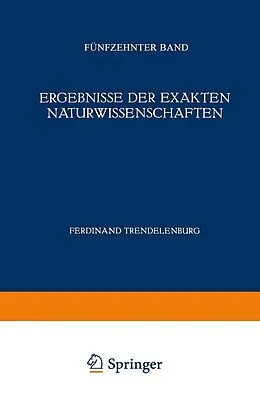 E-Book (pdf) Ergebnisse der Exakten Naturwissenschaften von F. Hund, Ferdinant Trendelenburg