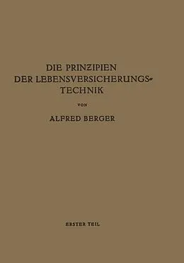 E-Book (pdf) Die Prinzipien der Lebensversicherungstechnik von Alfred Berger