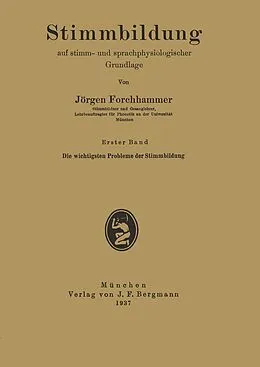 E-Book (pdf) Stimmbildung auf stimm- und sprachphysiologischer Grundlage von Jörgen Forchhammer