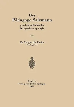 E-Book (pdf) Der Pädagoge Salzmann von Margot Hochheim