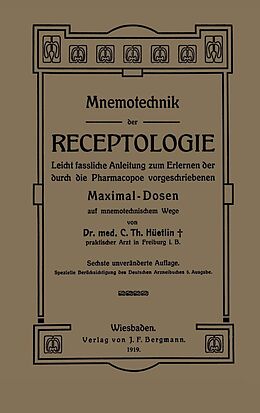 E-Book (pdf) Mnemotechnik der Receptologie von NA Hüetlin