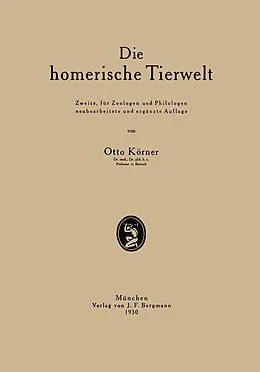 E-Book (pdf) Die homerische Tierwelt von Otto Körner