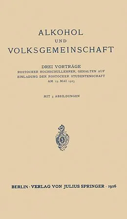 E-Book (pdf) Alkohol und Volksgemeinschaft von T h. von Wasielewski, M. Rosenfeld, Hans Winterstein