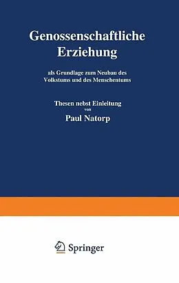 E-Book (pdf) Genossenschaftliche Erziehung von Paul Natorp