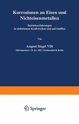 E-Book (pdf) Korrosionen an Eisen und Nichteisenmetallen von A. Siegel