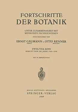 E-Book (pdf) Fortschritte der Botanik von Ernst Gäumann, Otto Renner