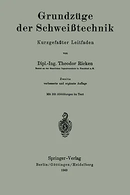 E-Book (pdf) Grundzüge der Schweißtechnik von Theodor Ricken