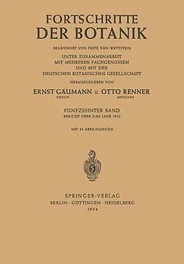 E-Book (pdf) Bericht Über das Jahr 1952 von Ulrich Lüttge, Wolfram Beyschlag, Burkhard Büdel
