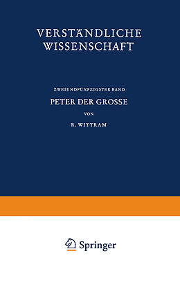 Kartonierter Einband Peter der Grosse von Reinhard Wittram