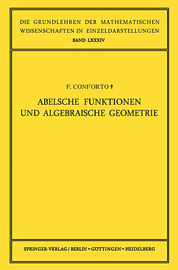 Kartonierter Einband Abelsche Funktionen und Algebraische Geometrie von Fabio Conforto