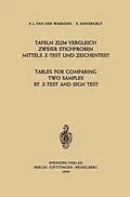 E-Book (pdf) Tafeln zum Vergleich Zweier Stichproben mittels X-Test und Zeichentest / Tables for Comparing Two Samples by X-Test and Sign Test von Bartel L. van der Waerden, Erwin Nievergelt