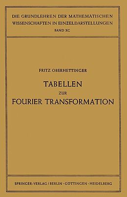 E-Book (pdf) Tabellen zur Fourier Transformation von Fritz Oberhettinger
