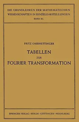 E-Book (pdf) Tabellen zur Fourier Transformation von Fritz Oberhettinger