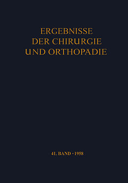 Kartonierter Einband Ergebnisse der Chirurgie und Orthopädie von 
