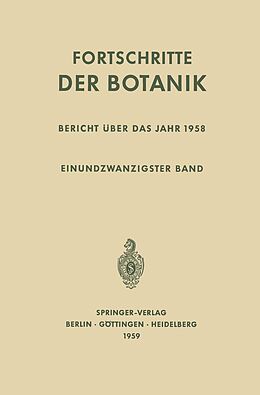 E-Book (pdf) Bericht Über das Jahr 1958 von Ulrich Lüttge, Wolfram Beyschlag, Burkhard Büdel