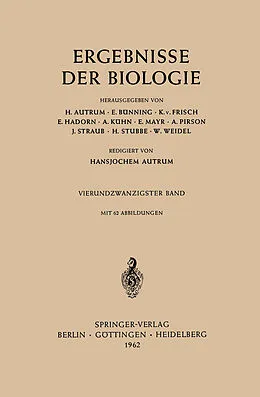 E-Book (pdf) Ergebnisse der Biologie von H. Autrum, E. Bünning, K. v. Frisch