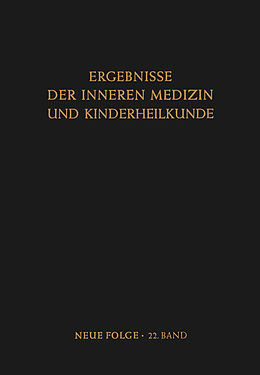 Kartonierter Einband Ergebnisse der Inneren Medizin und Kinderheilkunde von L. Heilmeyer, R. Schoen, A. Prader