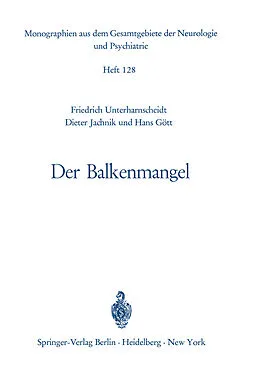 E-Book (pdf) Der Balkenmangel von F. Unterharnscheidt, D. Jachnik, H. Gött