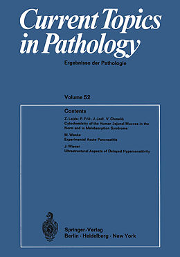 Couverture cartonnée Current Topics in Pathology de H. -W. Altmann, Chr. Hedinger, S. Iijima